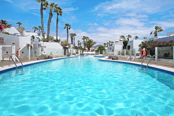 Et oppvarmet basseng