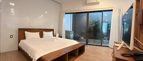 Villa estándar, vista a la ciudad | 1 habitación, ropa de cama de alta calidad y edredón
