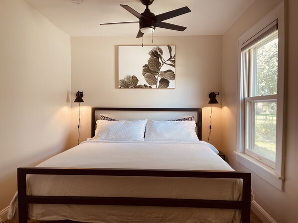 2 bedrooms, iron/ironing board, travel cot, WiFi