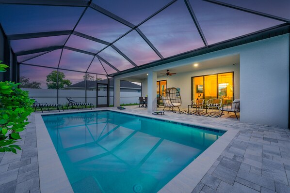 Indoor pool, a heated pool