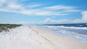 Playa en los alrededores, camastros y toallas de playa