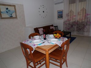 Apartment, 1 Bedroom, Smoking, Balcony | Dining - Air-conditioned Two-room Apartment Marigia Near the sea (Avola)