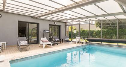 Modern house in Pontorson with heated pool