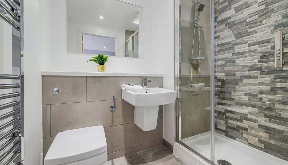 Shower, hair dryer
