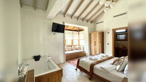Premium Room, Multiple Beds, Hot Tub, City View | Egyptian cotton sheets, premium bedding, Tempur-Pedic beds, minibar - Aura Village Alaçatı (Cesme)