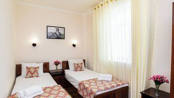 Camera Standard con 2 letti singoli | Una scrivania, postazione laptop, insonorizzazione, ferro/asse da stiro