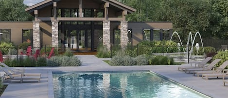 A heated pool