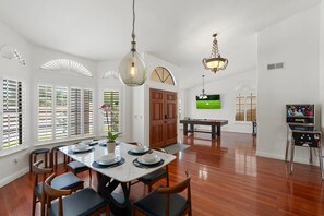 Dining - Tranquil Retreat at Ocotillo, 4BD, 2.5BA, Huge Pool With Heater, and Pool Table. (Chandler)