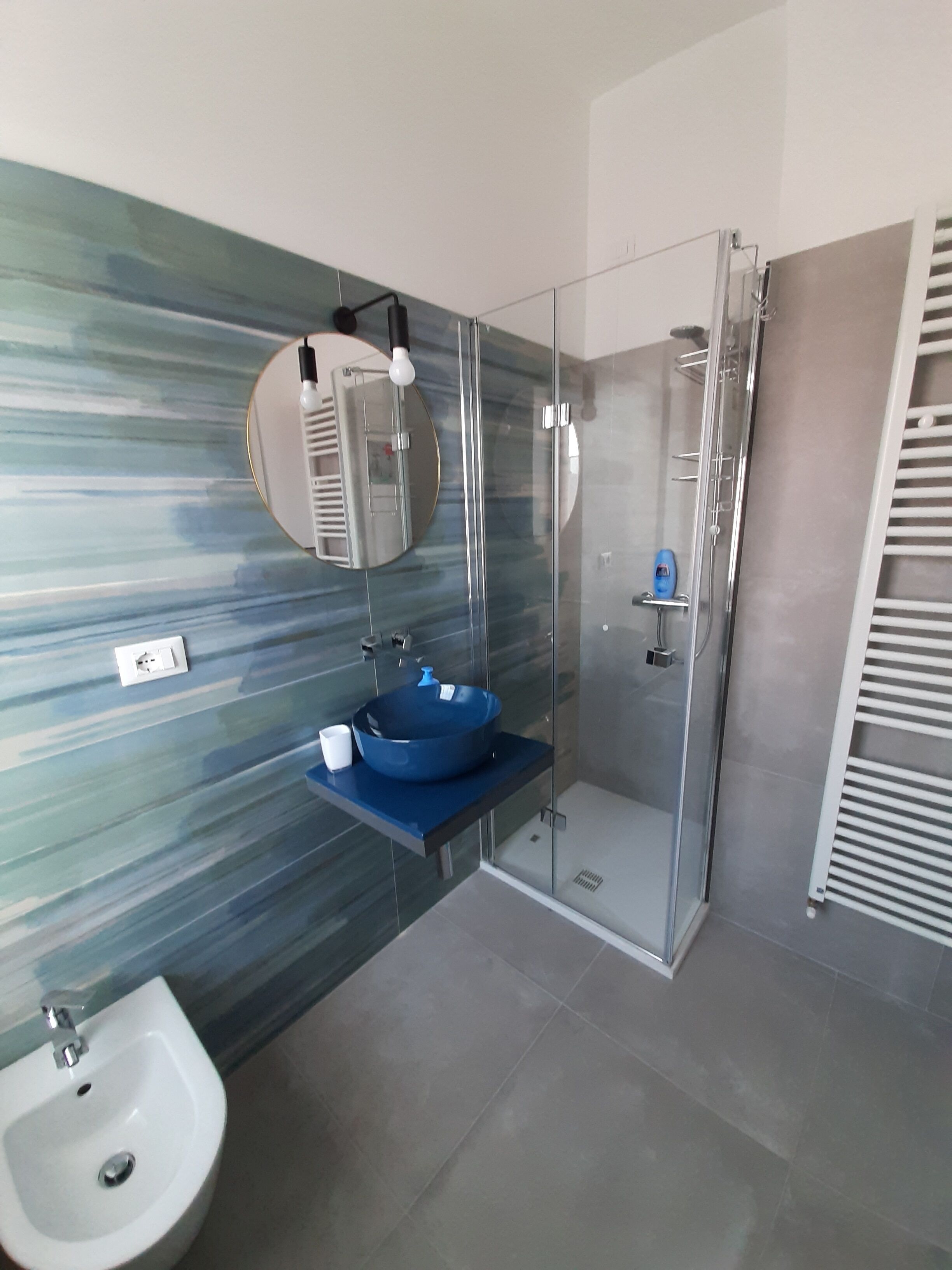 Dusche, Haartrockner, Bidet, Handtücher