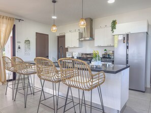 Fridge, microwave, oven, stovetop - Ocean View Villa at Cerromar, El Sunzal near El Tunco (El Sunzal)