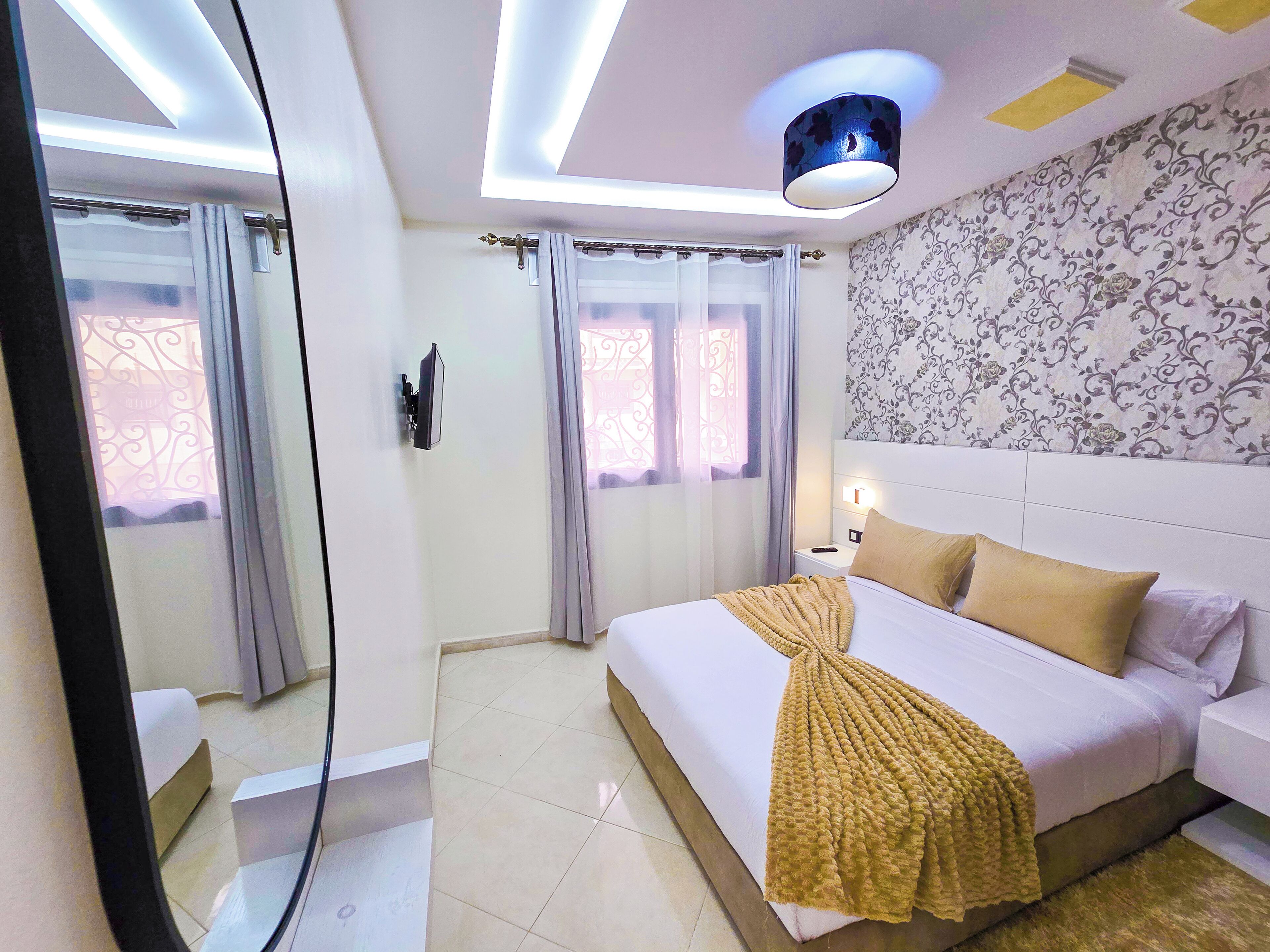 Elite-lejlighed | Select Comfort-senge, individuelt design, strygejern/strygebræt