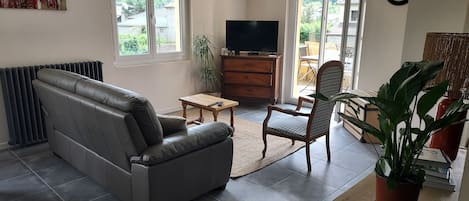 TV connectée, lecteur de DVD, livres