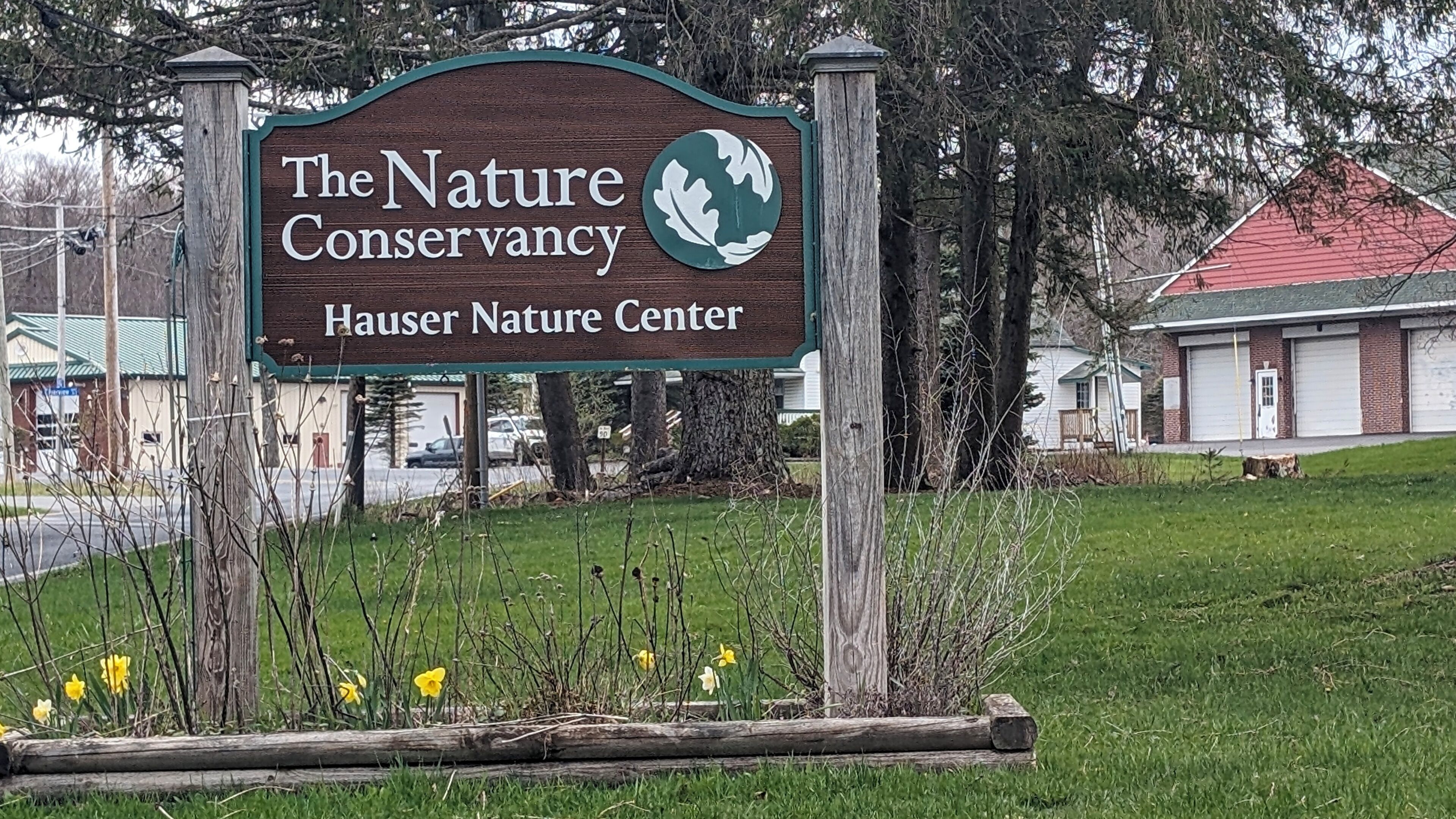 A sign for The Nature Conservancy Hauser Nature Center.