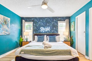 4 bedrooms, iron/ironing board, travel cot, free WiFi