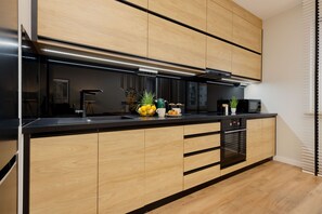 Apartment, 2 Bedrooms, 2 Bathrooms | Private kitchen | Microwave, dishwasher, electric kettle, cookware/dishes/utensils - Spacious Apartment in Warsaw by Renters (Warsaw)