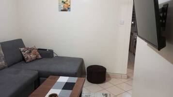 Departamento empresarial | Área de sala de estar | Smart TV de 24 pulgadas con canales digitales