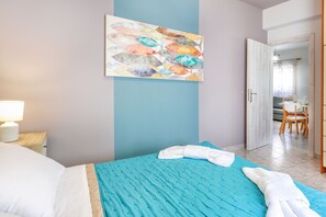 2 dormitorios, tabla de planchar con plancha, wifi gratis y ropa de cama
