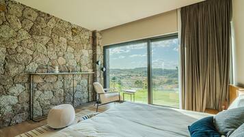 Grand Suite, 2 Bedrooms, Fireplace, Garden View | Down comforters, Select Comfort beds, individually decorated