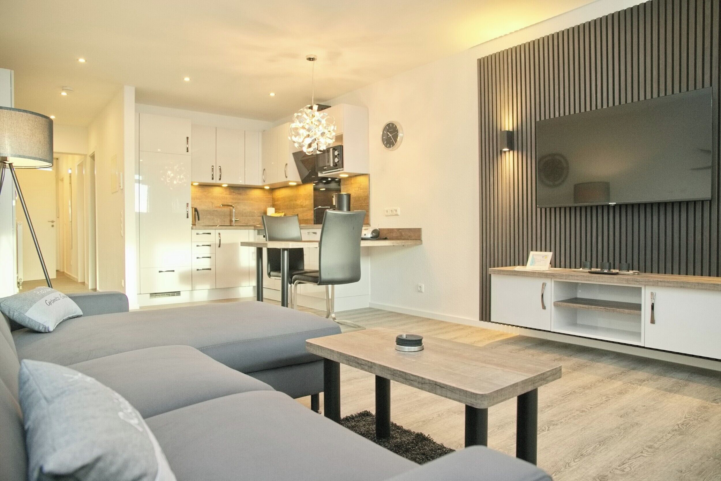 TV, DVD player, stereo