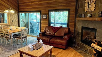 TV, fireplace, video games