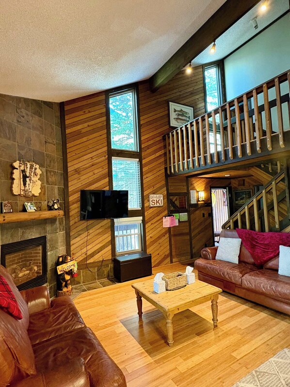 TV, fireplace, video games