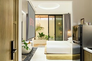 Habitació doble de luxe | Cobrellits, matalassos de la marca Select Comfort, minibar i escriptori 