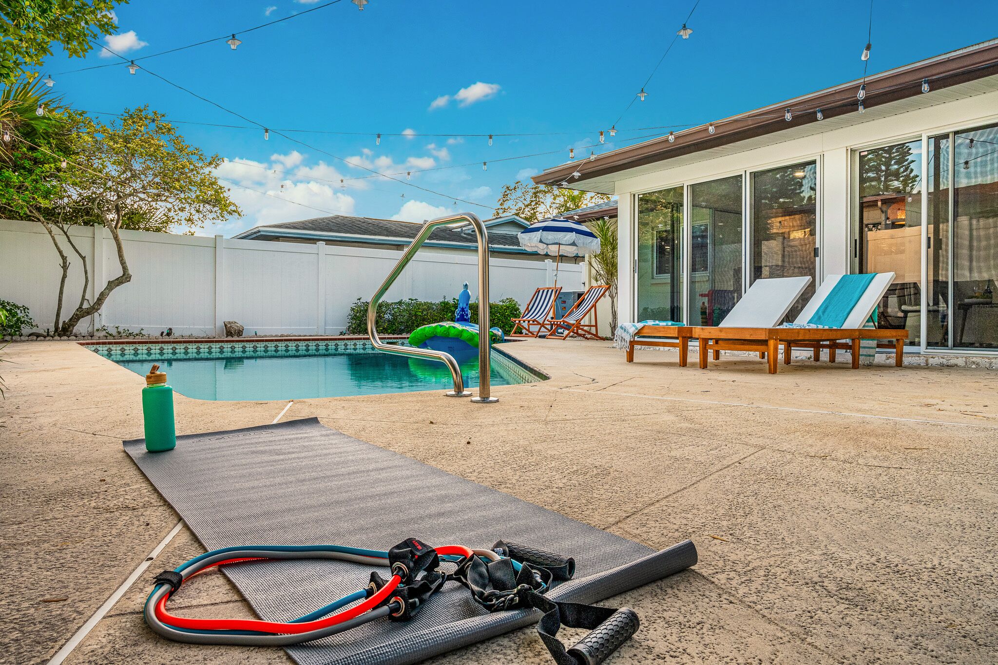 Outdoor pool, a heated pool