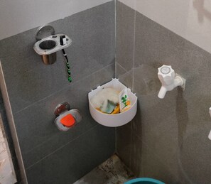 Dusche, Handtücher, Seife