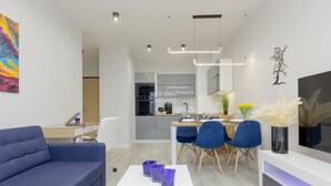 Unclassified image, 3 of 20, button - Dark Blue and Grey Apartment by Renters (Warsaw)