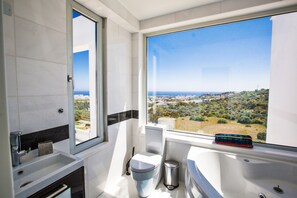 Villa, 3 Bedrooms, Private Pool, Garden View | Bathroom - KO1 With Breathtaking sea Views (Paralimni)