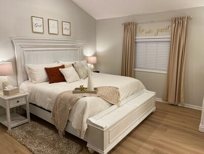 The Landing Zone.
 Comfortable and cozy three bedroom with two car garage. 