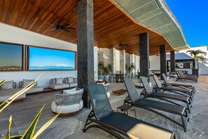 Terrace/patio - Modern condo with rooftop pool, gym, & private W/D (Puerto Vallarta)