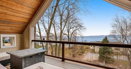 Home on Lake Champlain with pool, hot tub, in-home gym, firepit, & lovely views