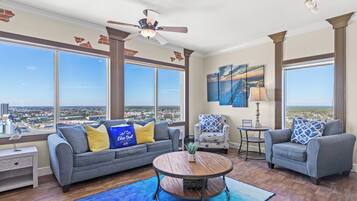 Condo, Multiple Beds, Beach View (Tidewater Beach Resort 2000) | Living area