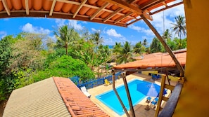 Suíte Queen-Size Casal 2o Andar Com Vista, Varanda e Rede | Terrace/patio - Pousada Praia do Amor (Tibau do Sul)