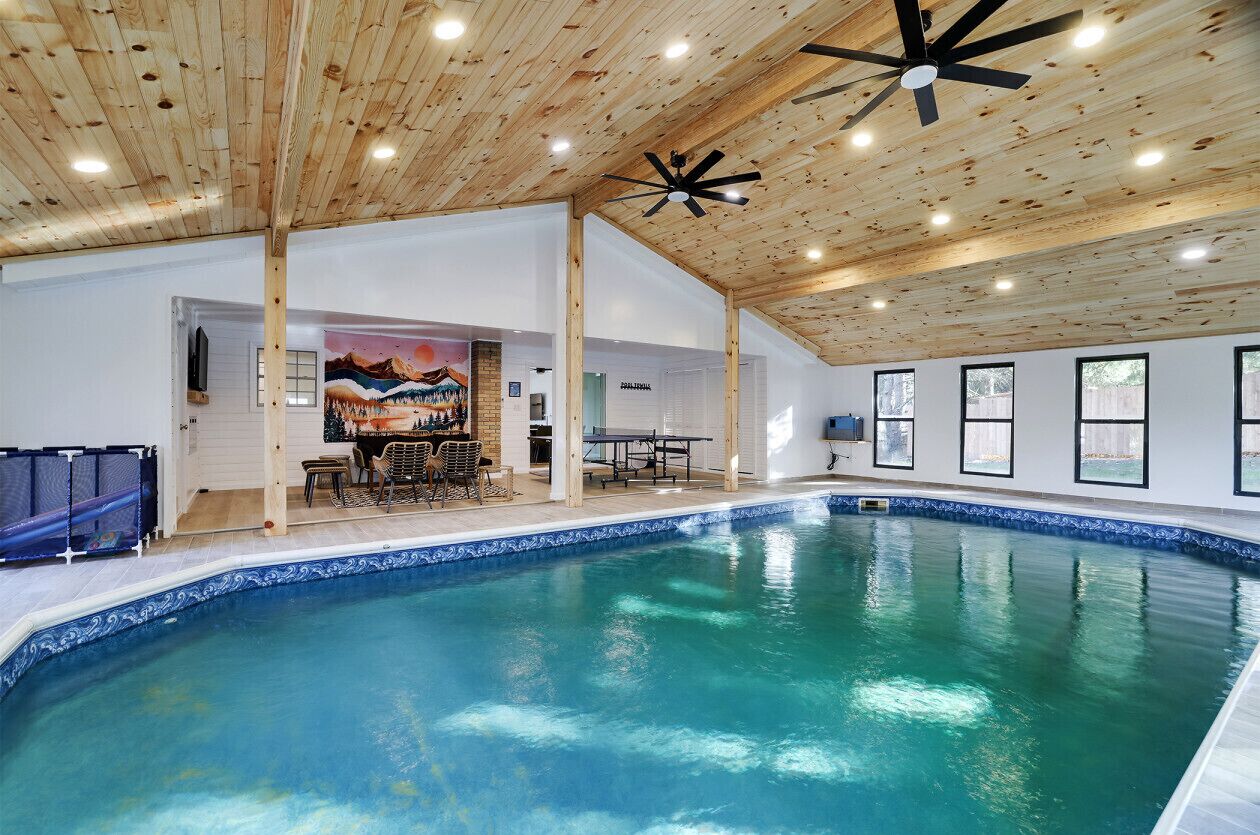 Indoor pool, a heated pool