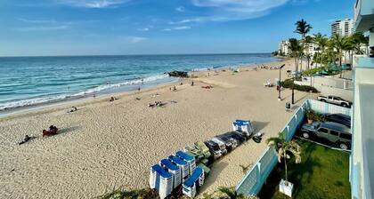 Modern Beach Front Studio -Oceanview Balcony. On CONDADO BEACH San Juan PR