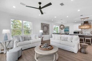 Living area - Driftwood- Brand New! Sleeps 17! Pool! Beach! (Santa Rosa Beach)