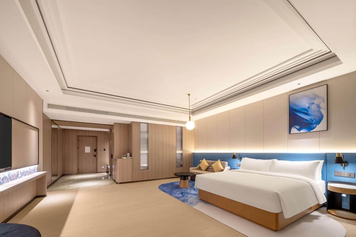 Premium bedding, down duvets, Select Comfort beds, minibar