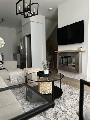 Living area - Welcome to Cityscape Serenity Stay, a chic retreat in an upscale city (Ancaster)