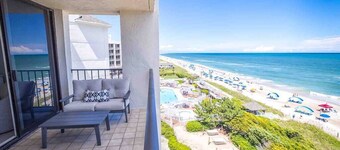 Seaside Solace: Panoramic Views! Oceanfront Condo, King Bed, Pool, Tennis,Cabana