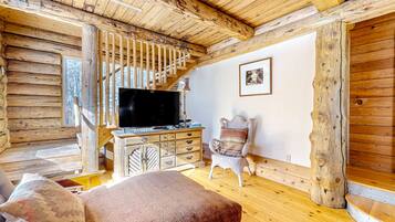 TV, DVD player, foosball