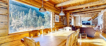 Serene & sunlit dog-friendly cabin with hot tub, fire pit, & views - near skiing
