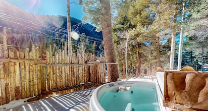 Serene & sunlit dog-friendly cabin with hot tub, fire pit, & views - near skiing
