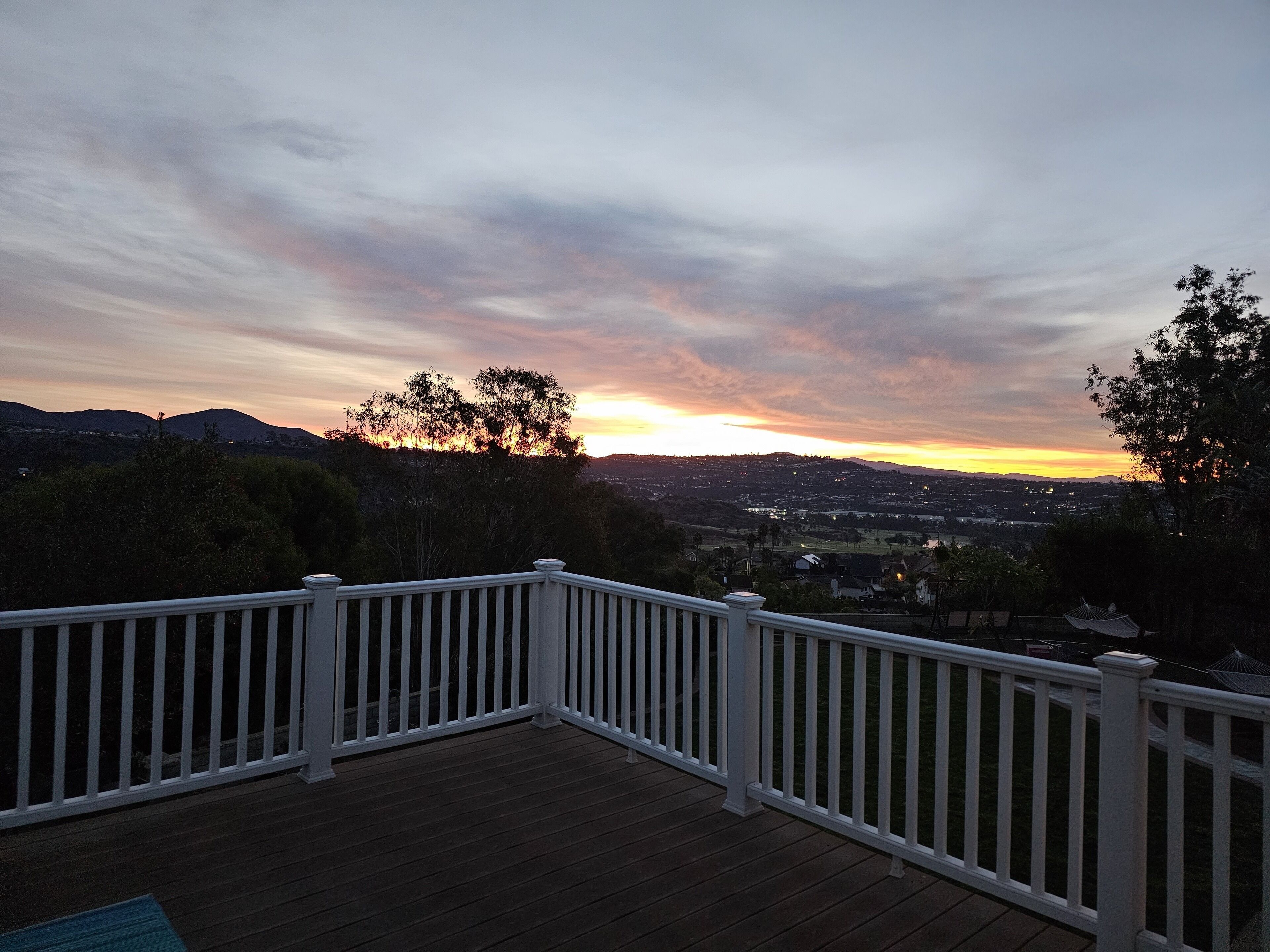 Morning sunrise from primary balcony