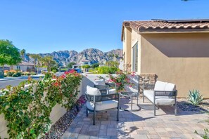 Terrace/patio - Walk To PGAWest | Resort Amenities, Mountain Views (La Quinta)