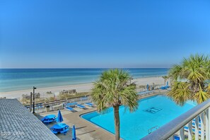 Outdoor pool, a heated pool - Beautiful Beach Front 2BR, 2BA, 3rd Floor Unit with lots of amenities (Panama City Beach)