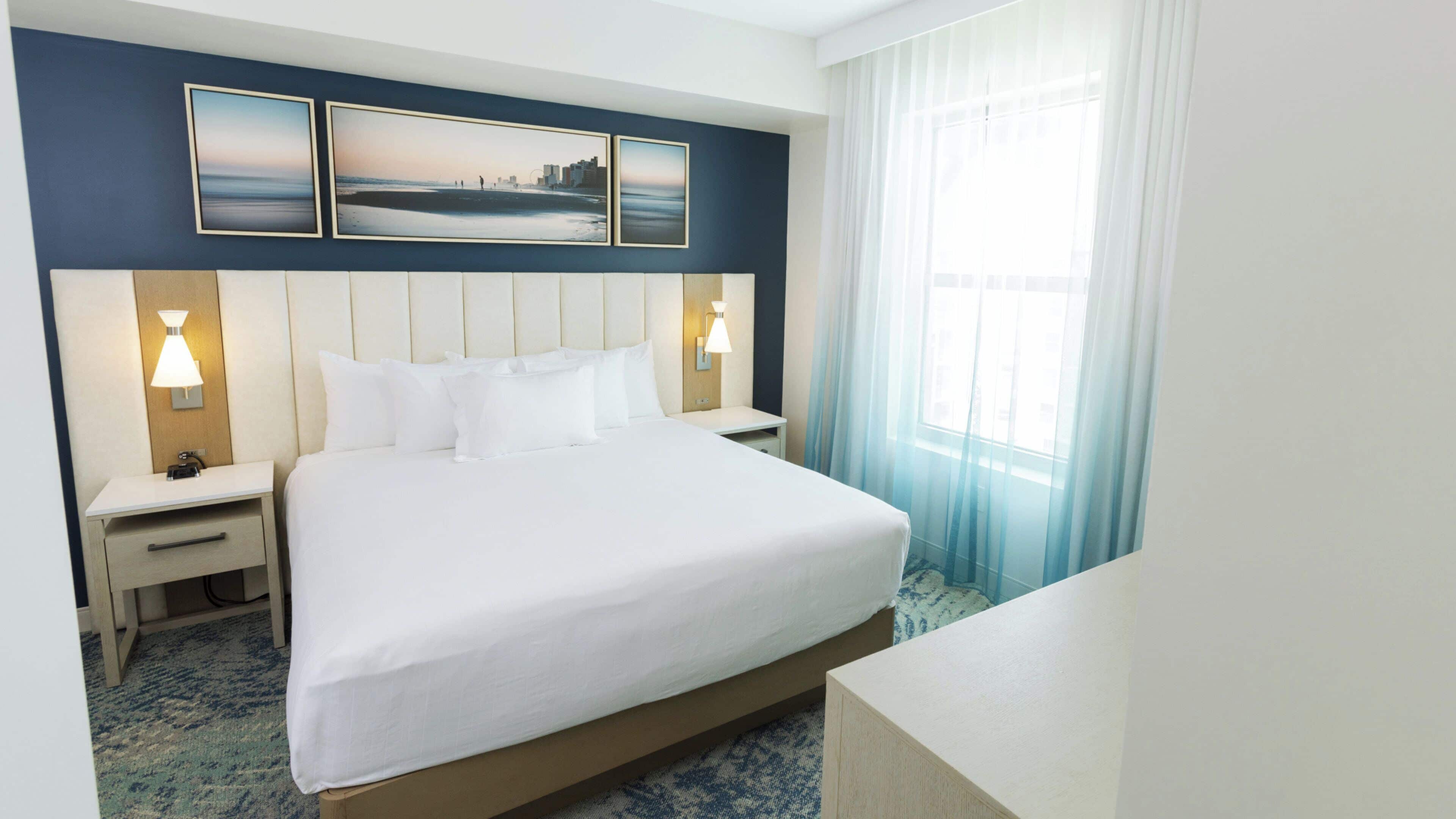 In-room safe, blackout drapes, iron/ironing board, bed sheets