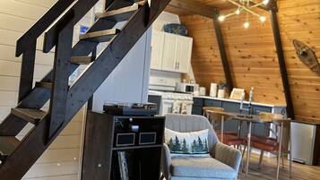 TV, fireplace, video games