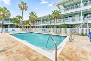 A heated pool
